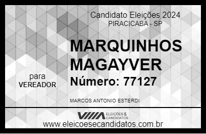 Candidato MARQUINHOS MAGAYVER 2024 - PIRACICABA - Eleições