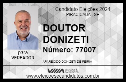 Candidato DOUTOR DONIZETI 2024 - PIRACICABA - Eleições