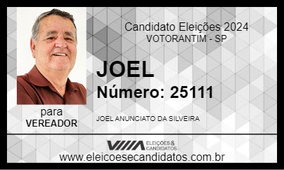 Candidato JOEL 2024 - VOTORANTIM - Eleições