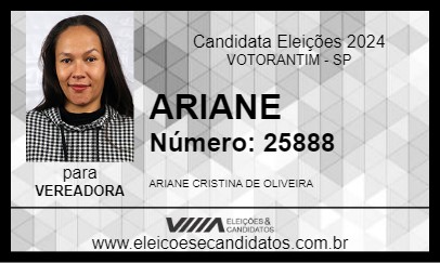 Candidato ARIANE 2024 - VOTORANTIM - Eleições