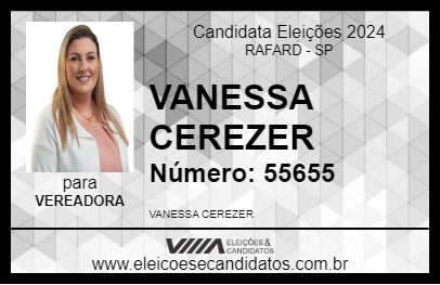 Candidato VANESSA CEREZER 2024 - RAFARD - Eleições