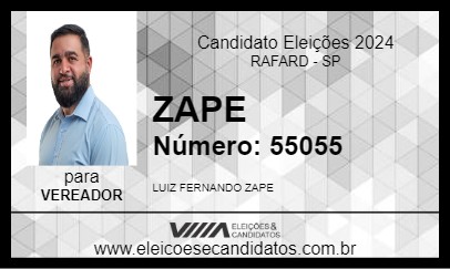 Candidato ZAPE 2024 - RAFARD - Eleições