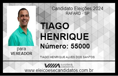 Candidato TIAGO HENRIQUE 2024 - RAFARD - Eleições