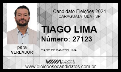 Candidato TIAGO LIMA 2024 - CARAGUATATUBA - Eleições