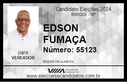 Candidato EDSON FUMAÇA 2024 - BIRIGUI - Eleições