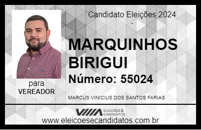 Candidato MARQUINHOS BIRIGUI 2024 - BIRIGUI - Eleições