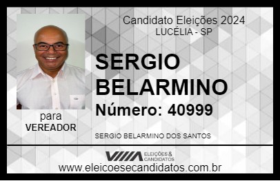 Candidato SERGIO BELARMINO 2024 - LUCÉLIA - Eleições