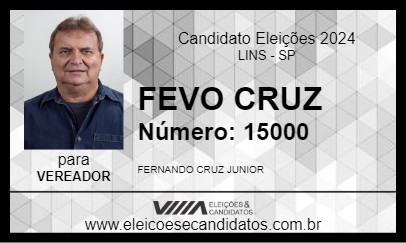 Candidato FEVO CRUZ 2024 - LINS - Eleições