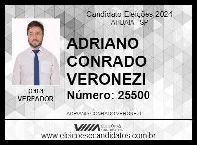 Candidato ADRIANO CONRADO VERONEZI 2024 - ATIBAIA - Eleições