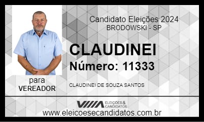 Candidato CLAUDINEI 2024 - BRODOWSKI - Eleições