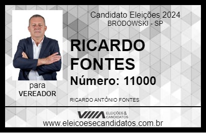 Candidato RICARDO FONTES 2024 - BRODOWSKI - Eleições