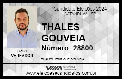 Candidato THALES GOUVEIA 2024 - CATANDUVA - Eleições