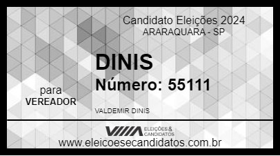 Candidato DINIS 2024 - ARARAQUARA - Eleições