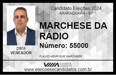 Candidato MARCHESE DA RÁDIO 2024 - ARARAQUARA - Eleições