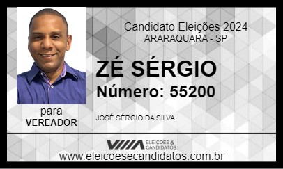 Candidato ZÉ SÉRGIO 2024 - ARARAQUARA - Eleições