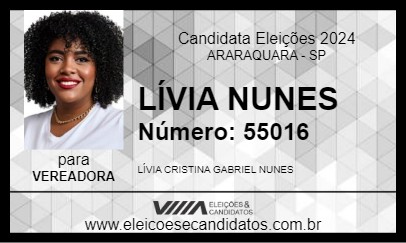 Candidato LÍVIA NUNES 2024 - ARARAQUARA - Eleições