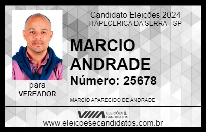 Candidato MARCIO ANDRADE 2024 - ITAPECERICA DA SERRA - Eleições