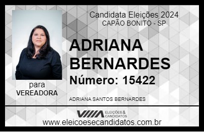 Candidato ADRIANA BERNARDES 2024 - CAPÃO BONITO - Eleições