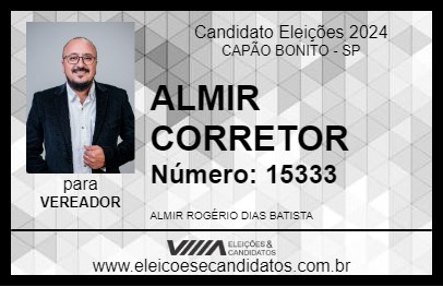 Candidato ALMIR CORRETOR 2024 - CAPÃO BONITO - Eleições