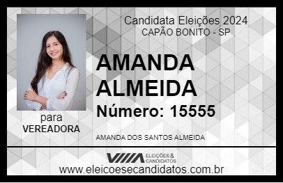 Candidato AMANDA ALMEIDA 2024 - CAPÃO BONITO - Eleições