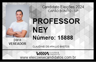 Candidato PROFESSOR NEY 2024 - CAPÃO BONITO - Eleições