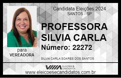 Candidato PROFESSORA SILVIA CARLA 2024 - SANTOS - Eleições