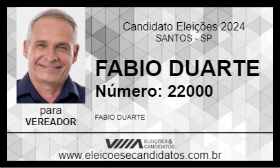 Candidato FABIO DUARTE 2024 - SANTOS - Eleições