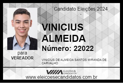 Candidato VINICIUS ALMEIDA 2024 - SANTOS - Eleições