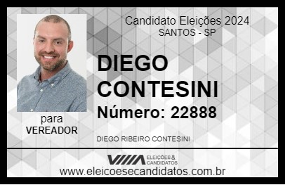 Candidato DIEGO CONTESINI 2024 - SANTOS - Eleições