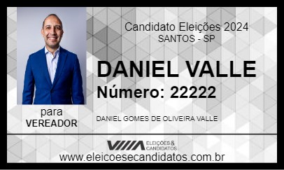 Candidato DANIEL VALLE 2024 - SANTOS - Eleições