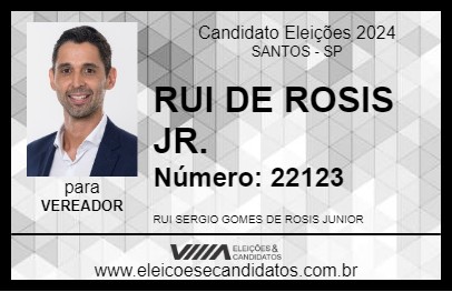 Candidato RUI DE ROSIS JR. 2024 - SANTOS - Eleições