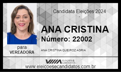 Candidato ANA CRISTINA  2024 - SANTOS - Eleições