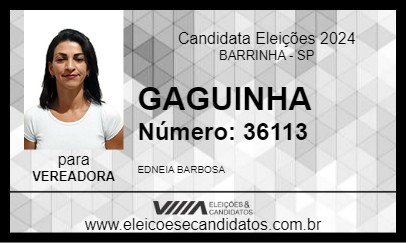 Candidato GAGUINHA 2024 - BARRINHA - Eleições