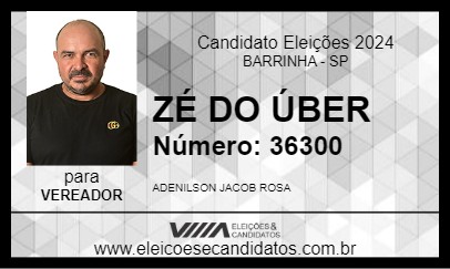 Candidato ZERO DO UBER 2024 - BARRINHA - Eleições