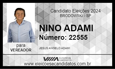 Candidato NINO ADAMI 2024 - BRODOWSKI - Eleições