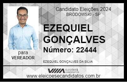 Candidato EZEQUIEL GONÇALVES 2024 - BRODOWSKI - Eleições