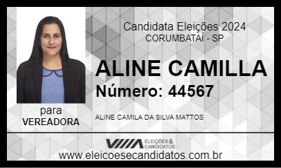 Candidato ALINE CAMILLA 2024 - CORUMBATAÍ - Eleições