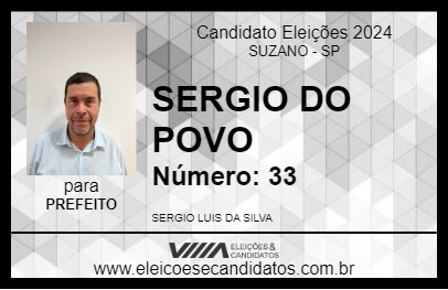 Candidato SERGIO DO POVO 2024 - SUZANO - Eleições