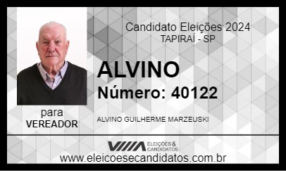 Candidato ALVINO 2024 - TAPIRAÍ - Eleições