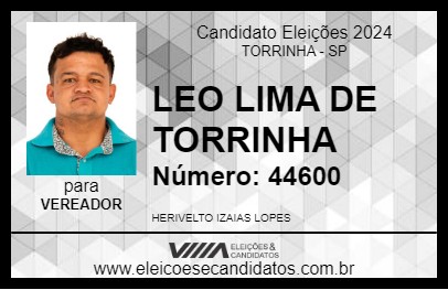 Candidato LEO LIMA DE TORRINHA 2024 - TORRINHA - Eleições