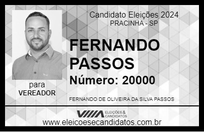 Candidato FERNANDO PASSOS 2024 - PRACINHA - Eleições