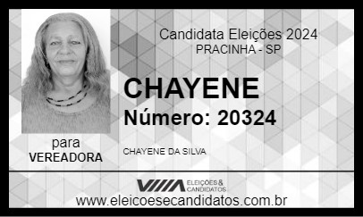 Candidato CHAYENE 2024 - PRACINHA - Eleições