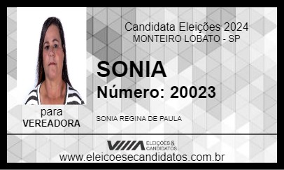 Candidato SONIA 2024 - MONTEIRO LOBATO - Eleições