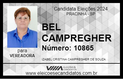 Candidato BEL CAMPREGHER 2024 - PRACINHA - Eleições