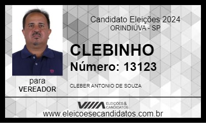 Candidato CLEBINHO 2024 - ORINDIÚVA - Eleições