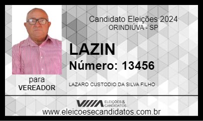 Candidato LAZIN 2024 - ORINDIÚVA - Eleições