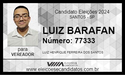 Candidato LUIZ BARAFAN 2024 - SANTOS - Eleições