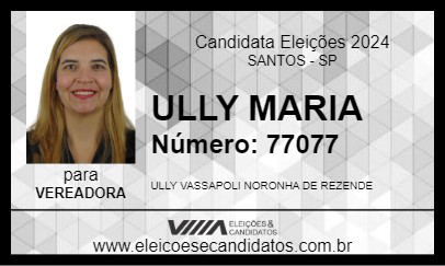 Candidato ULLY MARIA 2024 - SANTOS - Eleições