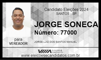 Candidato JORGE SONECA 2024 - SANTOS - Eleições