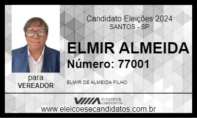 Candidato ELMIR ALMEIDA 2024 - SANTOS - Eleições